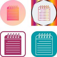 Unique Note Icon Design vector