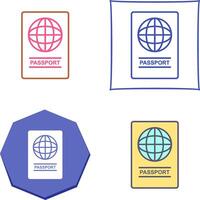 diseño de icono de pasaporte vector