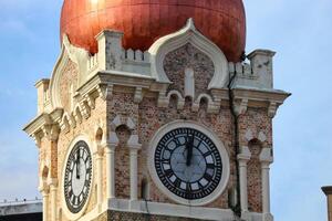 Kuala Lumpur, Malaysia on May 22, 2023. Very beautiful historical architecture of the Sultan Abdul Samad Building. photo