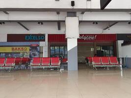 Jakarta, Indonesia on July 7 2022. The atmosphere of the waiting room at Halim Perdana Kusuma Airport photo