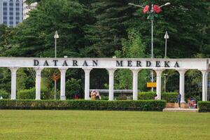 Kuala Lumpur, Malaysia on May 21, 2023. Medan Merdeka or Merdeka Square is located in Kuala Lumpur, Malaysia. photo