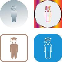 Unique Student Standing Icon Design vector