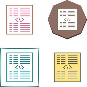 Piece of Code Icon Design vector