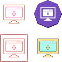 descargar página web icono diseño vector