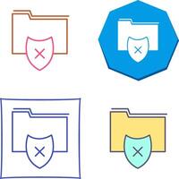 Vulnerable Folder Icon Design vector