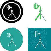 Unique Light Stand Icon Design vector