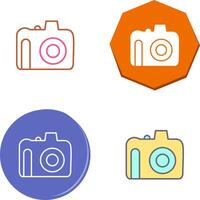 Unique DSLR Camera Icon Design vector