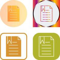 Unique Bookmarked Document Icon Design vector