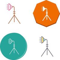 Unique Light Stand Icon Design vector