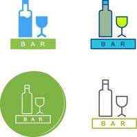 Unique Bar Sign Icon Design vector