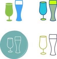 Unique Beer Glasses Icon Design vector