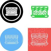 Unique Cream Cake Icon Design vector