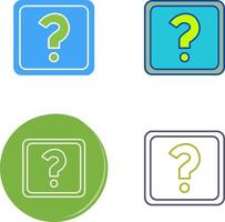 Unique Question Mark Icon Design vector