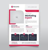 corporate business agency flyer design template, creative Professional red flyer template, modern advertising magazine poster flyer professional a4 print design. vector