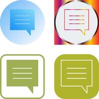 Unique Single Chat Bubble Icon Design vector