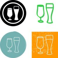 Unique Beer Glasses Icon Design vector