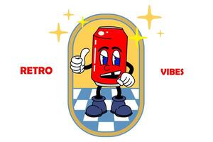 antiguo dibujos animados mascota personaje elementos. diferente clipart, caras, extremidades personaje creador para Clásico retro logos y marca. aislado ilustraciones vector