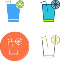 Unique Lemon Juice Icon Design vector