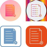 Unique Add File Icon Design vector