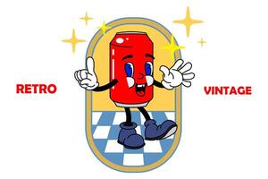 antiguo dibujos animados mascota personaje elementos. diferente clipart, caras, extremidades personaje creador para Clásico retro logos y marca. aislado ilustraciones vector