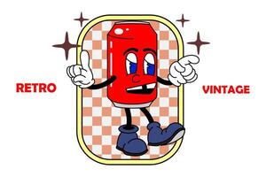 antiguo dibujos animados mascota personaje elementos. diferente clipart, caras, extremidades personaje creador para Clásico retro logos y marca. aislado ilustraciones vector