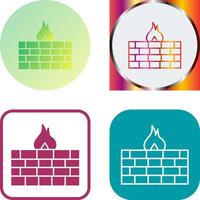 Unique Firewall Icon Design vector