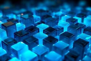 Cubes Background, Glass Cube Pattern, Geometric 3d Crystals, Abstract photo