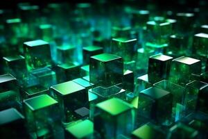 Cubes Background, Glass Cube Pattern, Geometric 3d Crystals, Abstract photo