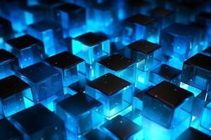 Cubes Background, Glass Cube Pattern, Geometric 3d Crystals, Abstract photo