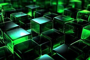 Cubes Background, Glass Cube Pattern, Geometric 3d Crystals, Abstract photo