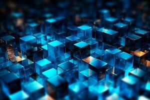Cubes Background, Glass Cube Pattern, Geometric 3d Crystals, Abstract photo