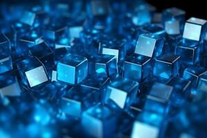 Cubes Background, Glass Cube Pattern, Geometric 3d Crystals, Abstract photo