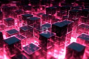 Cubes Background, Glass Cube Pattern, Geometric 3d Crystals, Abstract photo
