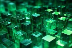 Cubes Background, Glass Cube Pattern, Geometric 3d Crystals, Abstract photo