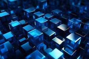 Cubes Background, Glass Cube Pattern, Geometric 3d Crystals, Abstract photo