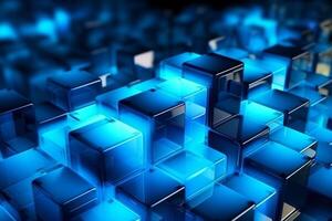 Cubes Background, Glass Cube Pattern, Geometric 3d Crystals, Abstract photo