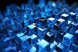 Cubes Background, Glass Cube Pattern, Geometric 3d Crystals, Abstract photo