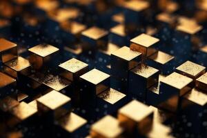 Cubes Background, Glass Cube Pattern, Geometric 3d Crystals, Abstract photo