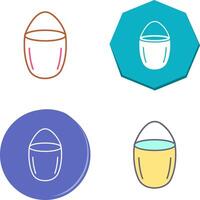 Unique Water Bucket Icon Design vector