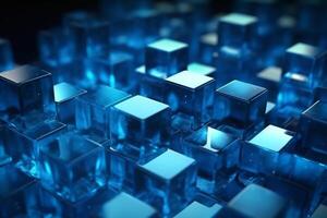 Cubes Background, Glass Cube Pattern, Geometric 3d Crystals, Abstract photo