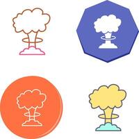 Unique Bomb Blast Icon Design vector