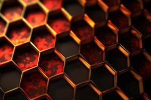 Abstract background hexagons glass pattern geometric crystals abstract photo