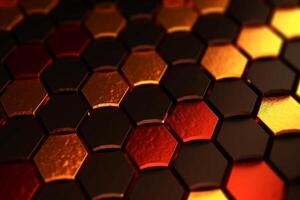 Abstract background hexagons glass pattern geometric crystals abstract photo