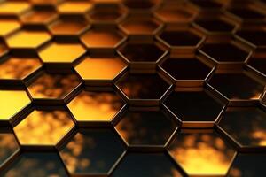 Abstract background hexagons glass pattern geometric crystals abstract photo