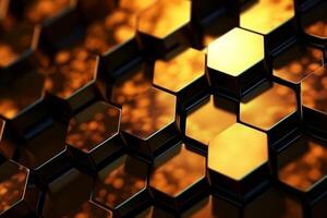 Abstract background hexagons glass pattern geometric crystals abstract photo