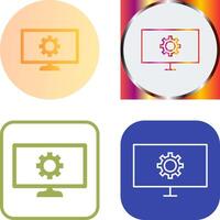 Unique Network Settings Icon Design vector