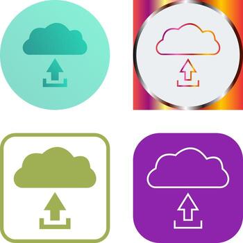 Unique Upload to Cloud Icon Design vector
