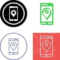 Unique GPS Service Icon Design vector