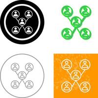 Unique Company Network Icon Design vector