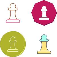 Unique Pawn Icon Design vector